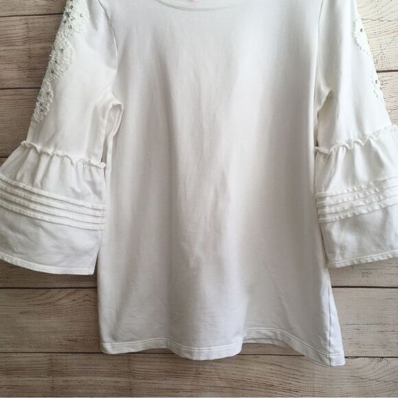 LILLY PULITZER FATIMA TOP IN WHITE - Picture 4 of 9